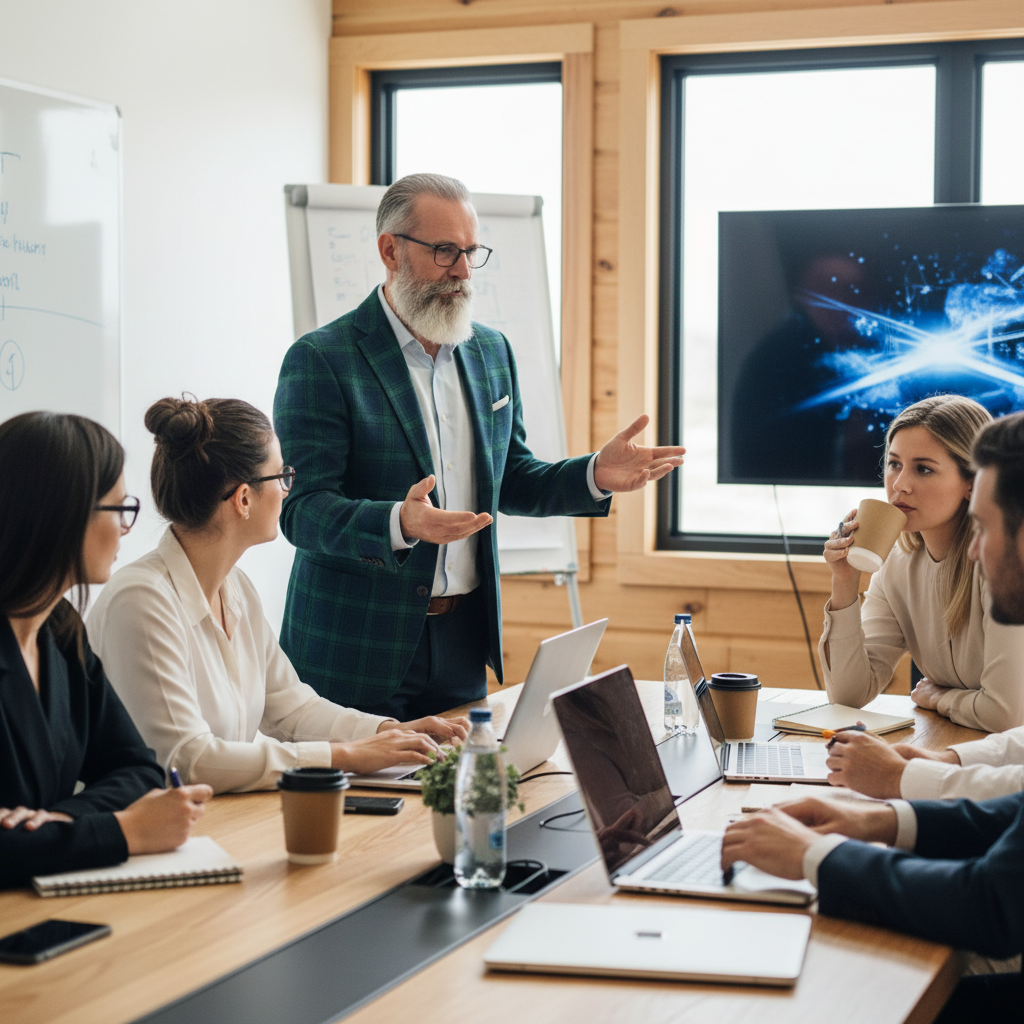 Xavier liderando una sesión de trabajo